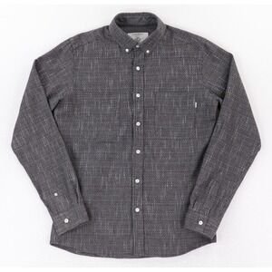 Patrik Ervell Long Sleeve Shirt Button Down Textured Brushed Men's Small Gray